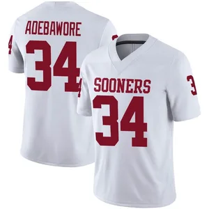 Adepoju Adebawore Oklahoma Sooners Youth Game Jordan Football Jersey - White