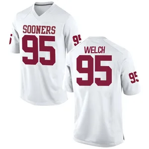 Austin Welch Nike Oklahoma Sooners Youth Replica Football College Jersey - White