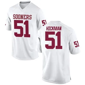 Branson Hickman Nike Oklahoma Sooners Men's Game Football College Jersey - White