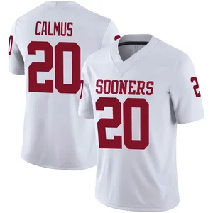 Casen Calmus Oklahoma Sooners Men's Game Jordan Football Jersey - White