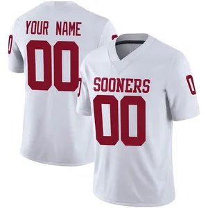 Custom Oklahoma Sooners Youth Game Jordan Football Jersey - White