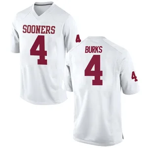 Deion Burks Nike Oklahoma Sooners Youth Game Football College Jersey - White