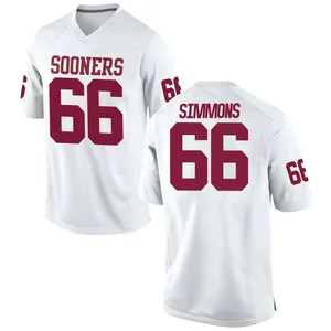 Derek Simmons Nike Oklahoma Sooners Men's Game Football College Jersey - White