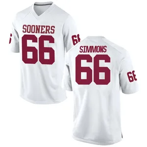 Derek Simmons Nike Oklahoma Sooners Men's Replica Football College Jersey - White