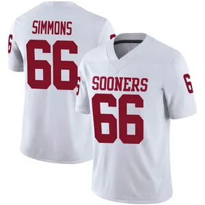 Derek Simmons Oklahoma Sooners Men's Game Jordan Football Jersey - White