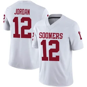 Devon Jordan Oklahoma Sooners Men's Game Jordan Football Jersey - White