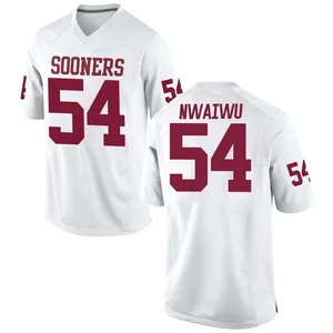 Febechi Nwaiwu Nike Oklahoma Sooners Men's Game Football College Jersey - White