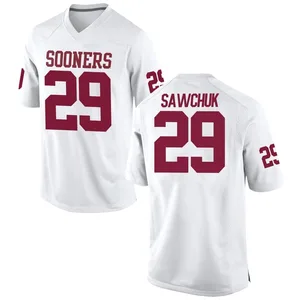 Gabe Sawchuk Nike Oklahoma Sooners Men's Game Football College Jersey - White