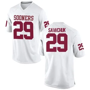 Gabe Sawchuk Nike Oklahoma Sooners Youth Game Football College Jersey - White