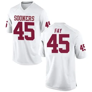 Hampton Fay Nike Oklahoma Sooners Men's Game Football College Jersey - White