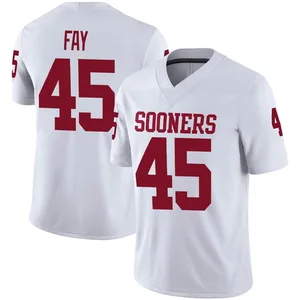 Hampton Fay Oklahoma Sooners Men's Game Jordan Football Jersey - White
