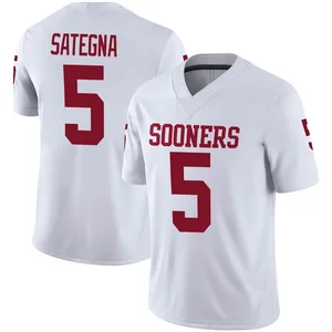 Isaiah Sategna Oklahoma Sooners Men's Game Jordan Football Jersey - White