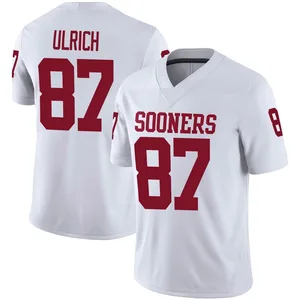 Jacob Ulrich Oklahoma Sooners Men's Game Jordan Football Jersey - White