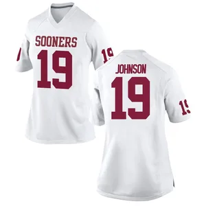 Jacobe Johnson Nike Oklahoma Sooners Women's Game Football College Jersey - White