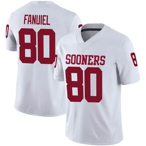 Josh Fanuiel Oklahoma Sooners Youth Game Jordan Football Jersey - White