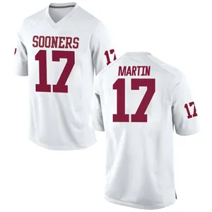 Josiah Martin Nike Oklahoma Sooners Men's Replica Football College Jersey - White