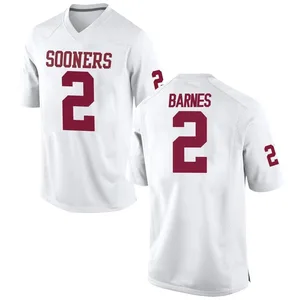 Jovantae Barnes Nike Oklahoma Sooners Men's Replica Football College Jersey - White