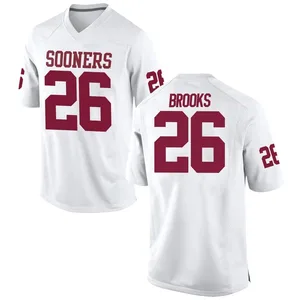 Kennedy Brooks Nike Oklahoma Sooners Men's Game Football College Jersey - White