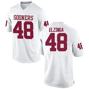 Luke Elzinga Nike Oklahoma Sooners Men's Replica Football College Jersey - White