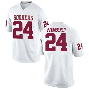 Marcus Wimberly Nike Oklahoma Sooners Youth Replica Football College Jersey - White