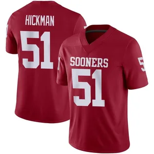 Men's Branson Hickman Oklahoma Sooners Men's Game Jordan Crimson Football Jersey
