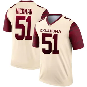 Men's Branson Hickman Oklahoma Sooners Men's Legend Jordan Natural Alternate Football Jersey