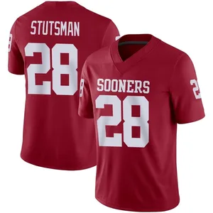 Men's Danny Stutsman Oklahoma Sooners Men's Game Jordan Crimson Football Jersey