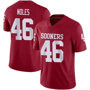 Men's Dax Noles Oklahoma Sooners Men's Game Jordan Crimson Football Jersey