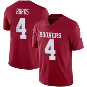 Men's Deion Burks Oklahoma Sooners Men's Game Jordan Crimson Football Jersey