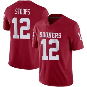 Men's Drake Stoops Oklahoma Sooners Men's Game Jordan Crimson Football Jersey