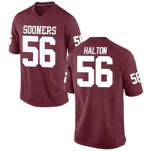 Men's Gracen Halton Nike Oklahoma Sooners Men's Replica Crimson Football College Jersey