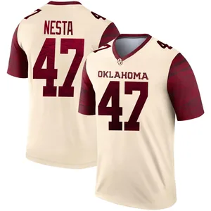 Men's James Nesta Oklahoma Sooners Men's Legend Jordan Natural Alternate Football Jersey