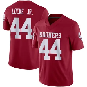 Men's John Locke Jr. Oklahoma Sooners Men's Game Jordan Crimson Football Jersey