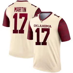 Men's Josiah Martin Oklahoma Sooners Men's Legend Jordan Natural Alternate Football Jersey