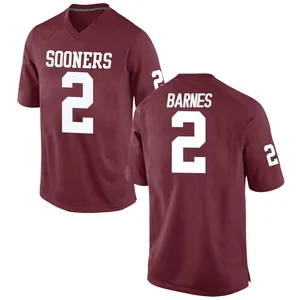 Men's Jovantae Barnes Nike Oklahoma Sooners Men's Game Crimson Football College Jersey