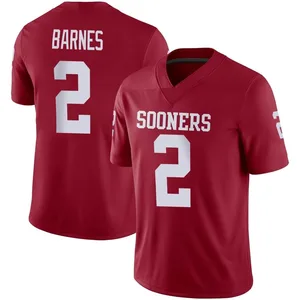 Men's Jovantae Barnes Oklahoma Sooners Men's Game Jordan Crimson Football Jersey