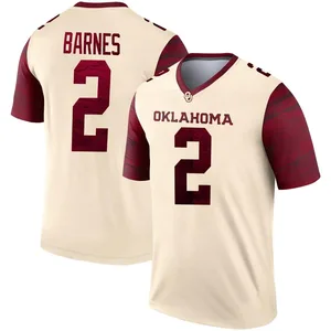 Men's Jovantae Barnes Oklahoma Sooners Men's Legend Jordan Natural Alternate Football Jersey