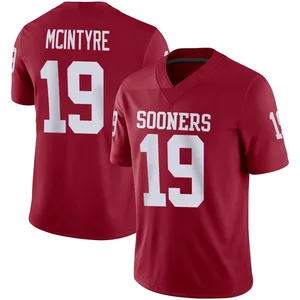 Men's Kade McIntyre Oklahoma Sooners Men's Game Jordan Crimson Football Jersey