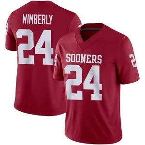 Men's Marcus Wimberly Oklahoma Sooners Men's Game Jordan Crimson Football Jersey