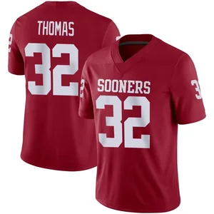 Men's R Mason Thomas Oklahoma Sooners Men's Game Jordan Crimson Football Jersey