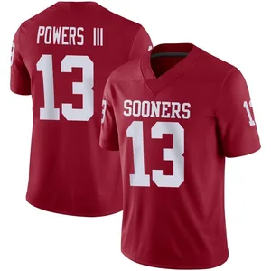 Men's Reggie Powers III Oklahoma Sooners Men's Game Jordan Crimson Football Jersey