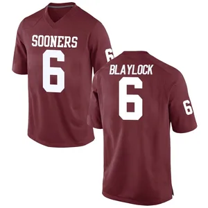 Men's Tory Blaylock Nike Oklahoma Sooners Men's Game Crimson Football College Jersey
