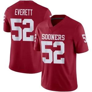 Men's Troy Everett Oklahoma Sooners Men's Game Jordan Crimson Football Jersey