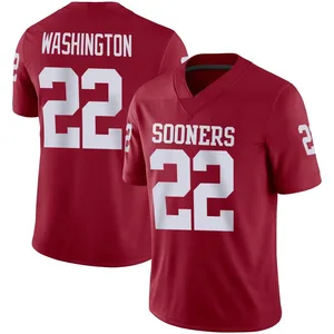 Men's Trynae Washington Oklahoma Sooners Men's Game Jordan Crimson Football Jersey