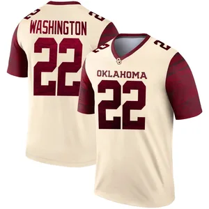 Men's Trynae Washington Oklahoma Sooners Men's Legend Jordan Natural Alternate Football Jersey
