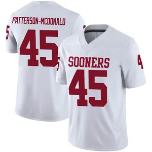 Mykel Patterson-McDonald Oklahoma Sooners Men's Game Jordan Football Jersey - White