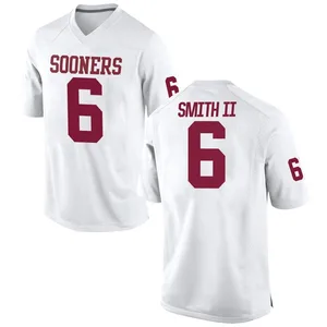 Nigel Smith II Nike Oklahoma Sooners Men's Game Football College Jersey - White