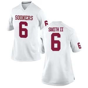 Nigel Smith II Nike Oklahoma Sooners Women's Game Football College Jersey - White