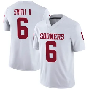 Nigel Smith II Oklahoma Sooners Men's Game Jordan Football Jersey - White