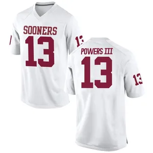 Reggie Powers III Nike Oklahoma Sooners Men's Replica Football College Jersey - White